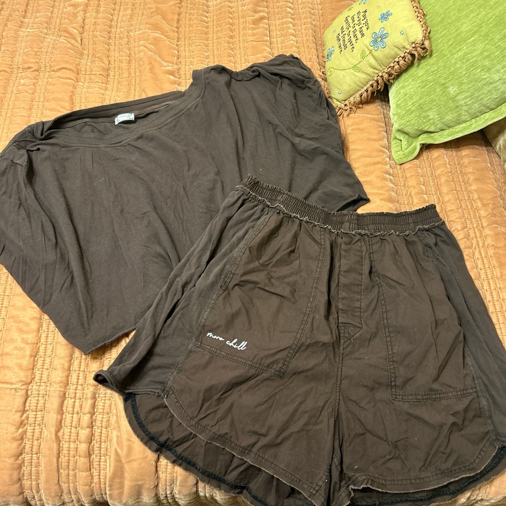 Women’s Brown Shorts and top set